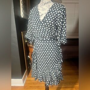 Adorable Polka Dot Wrap Dress